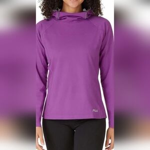 Fila Women's Vibrant Purple Hoodie Size S